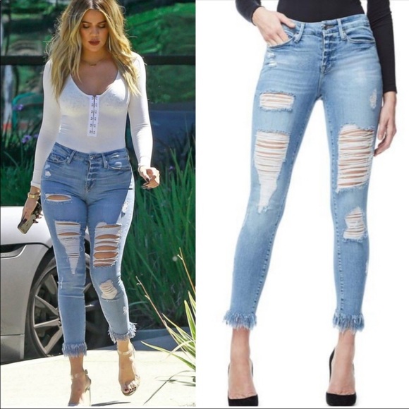 Good American Denim - NWT Good American GoodLegs Ripped High Rise Skinny